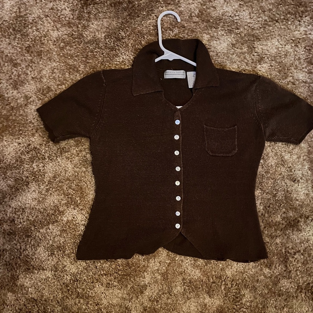 Carolyn Taylor Chocolate Knit Cardigan